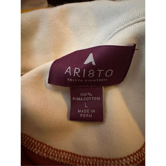 Aristo Burnt Orange 1/4 Zip Sweatshirt Size Large - Picture 4 of 5